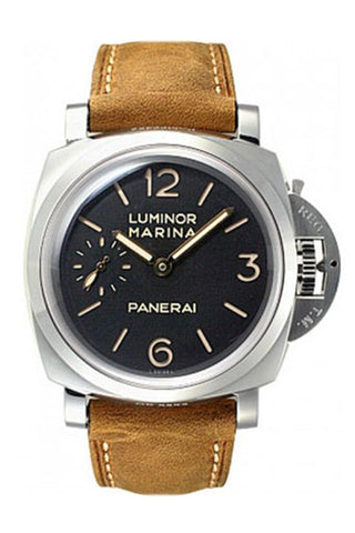 Panerai Luminor Marina 1950 3 days Black Dial Leather PAM00422 WatchGuyNYC