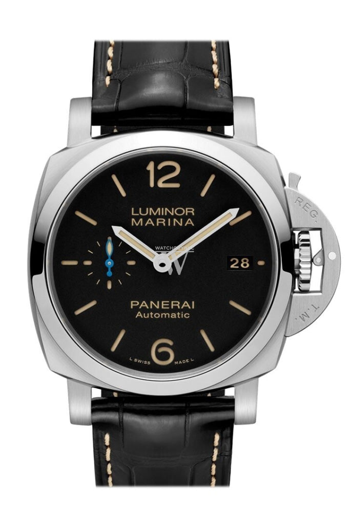 PANERAI LUMINOR MARINA 自動巻き腕時計 Panerai Luminor Marina Watch, 42mm Blue Dial, PAM01393