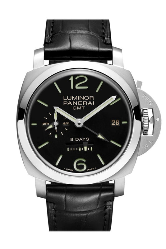Panerai Luminor 1950 8 Days Gmt Acciaio 44mm Black Dial Men s