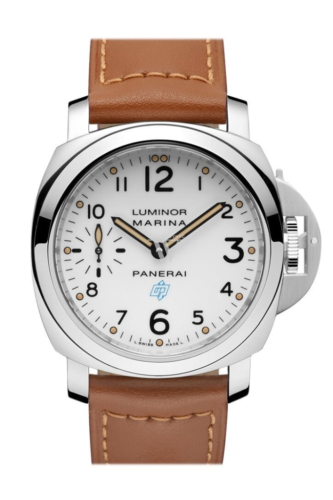 Panerai Luminor Marina Logo Acciaio 44Mm White Dial Mens Watch Pam00660