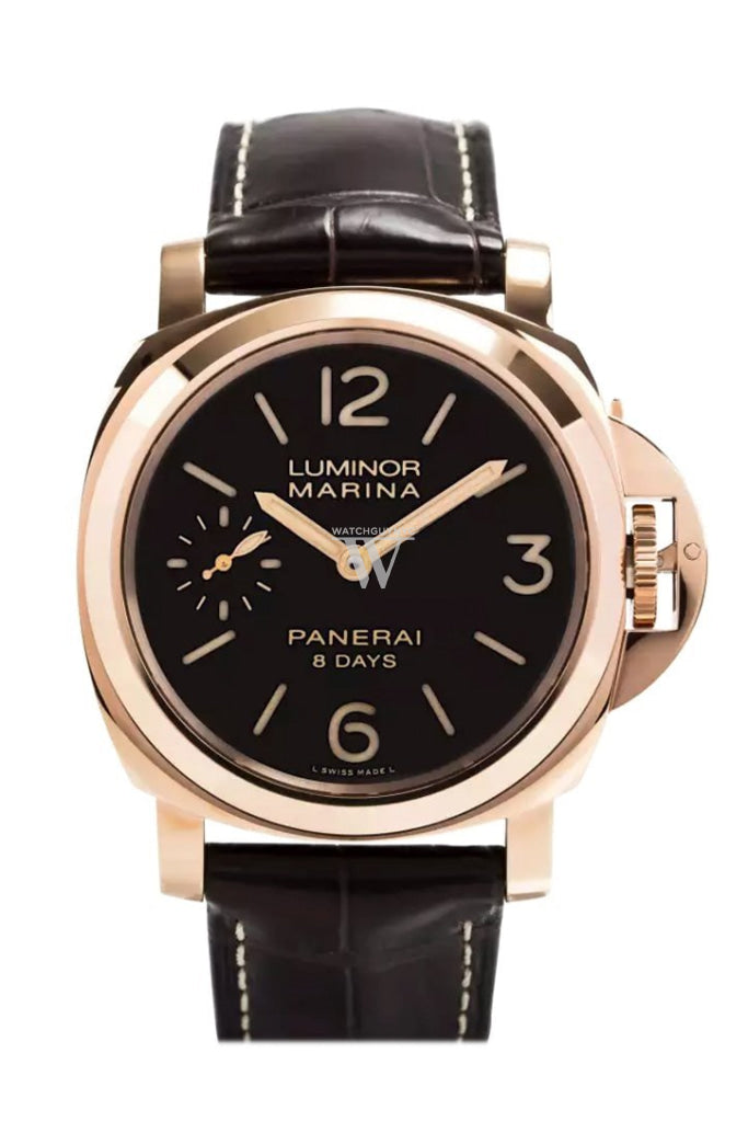 Panerai Luminor Marina Brown Dial 18kt Rose Gold 44mm Men s Watch PAM00511 Brown