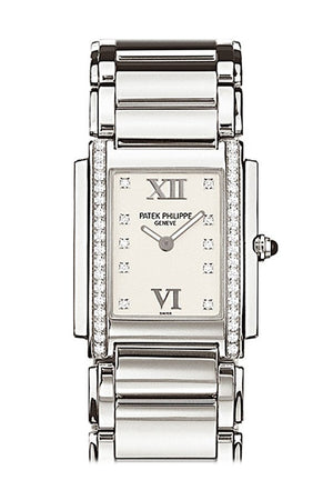 Patek Philippe Twenty-4 Ladies Steel Diamond Watch 4910/10-011