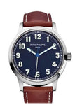 Patek Philippe Complications Calatrava Pilot Blue Dial Steel Men's Watch 5522A-001