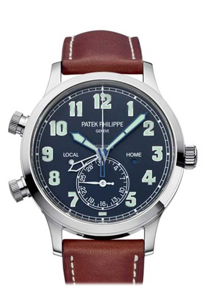 Patek Philippe Calatrava Pilot Travel Time Blue Dial 5524G 001