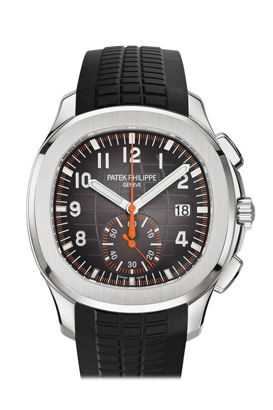 Patek Philippe 5968A-001 Aquanaut Chronograph Steel & Orange Rubber -  Luxury Watches USA