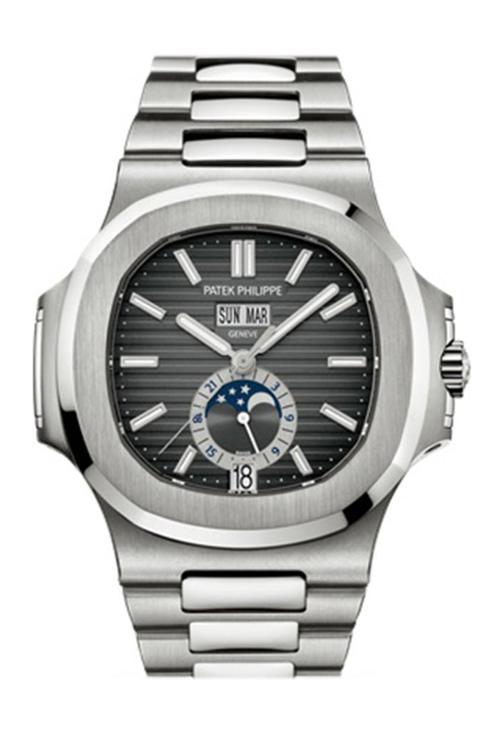Nautilus best sale black dial