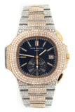 Patek Philippe Nautilus Custom Diamonds 5980/1Ar-001 Blue / None Watches