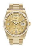 Rolex Day-Date 36 Champagne-Colour Jubilee Design Set With Diamonds Dial Fluted Bezel President