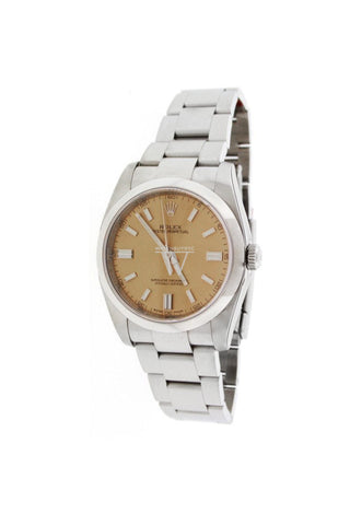 ROLEX 116000 Date 36 Smooth White Grape Dial Watch WatchGuyNYC