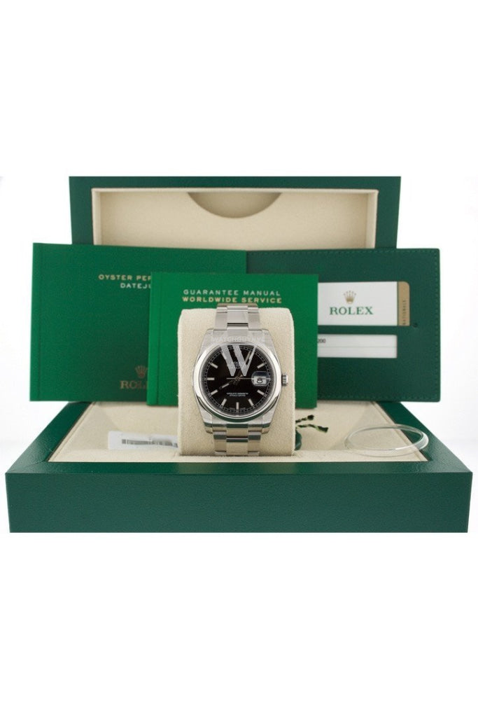 Rolex Datejust 36 Black Dial Stainless Steel Watch 116200