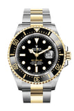 Rolex Sea-Dweller 43 Black Dial 18K Yellow Gold Men's Stainless Steel Oyster Watch 126603