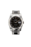 Rolex Datejust 36 Black Roman Dial Mens Watch 116200