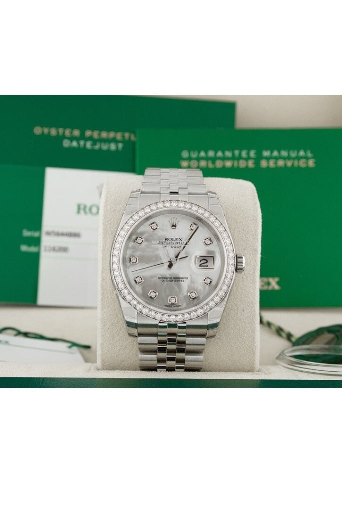 Rolex pearl face store diamond