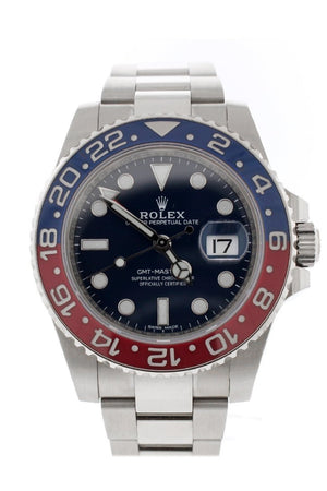 Rolex Gmt Master Ii Blue Dial 18Kt White Gold Oyster Bracelet Mens Watch 116719Blro