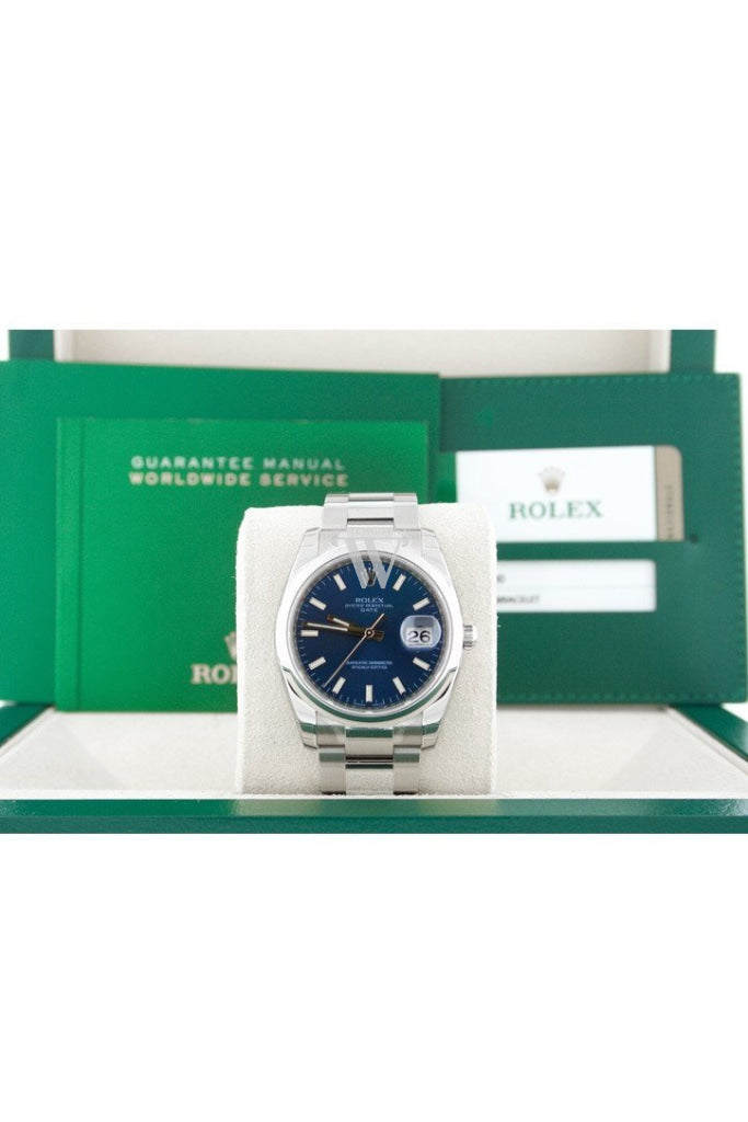 Rolex datejust 34 blue dial online