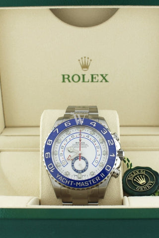 Rolex Yacht-Master Ii 44 White Dial Stainless Steel Mens Watch 116680