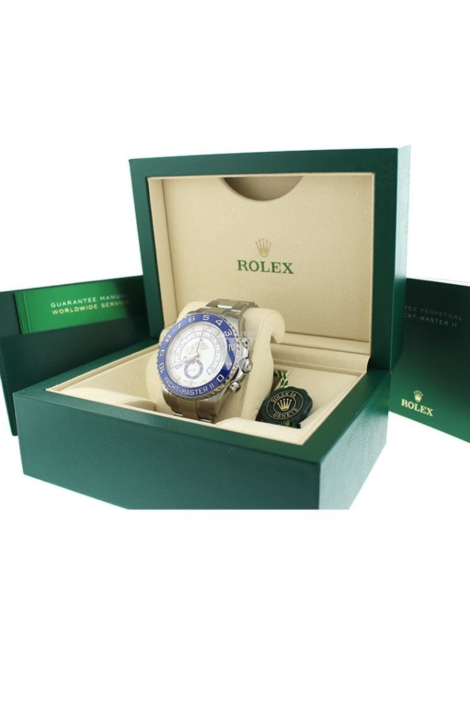 Rolex Yacht-Master Ii 44 White Dial Stainless Steel Mens Watch 116680