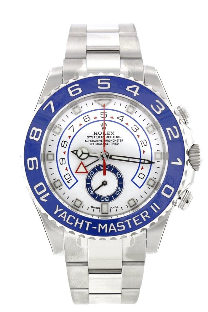 Rolex Yacht-Master Ii 44 White Dial Stainless Steel Mens Watch 116680