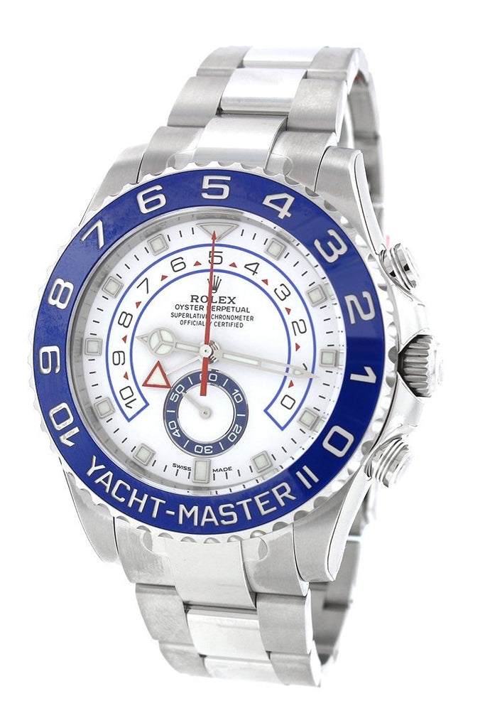 Rolex Yacht-Master II 116680 44mm White Dial and Diamond Bezel with