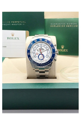 Rolex Yacht-Master Ii 44 White Dial Stainless Steel Mens Watch 116680