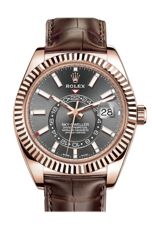 Rolex sky dweller leather on sale strap replacement