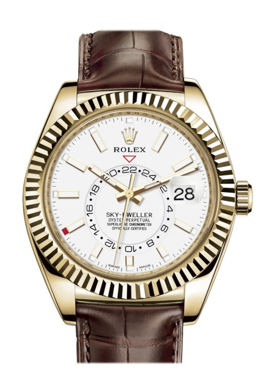 Rose gold sky top dweller leather strap