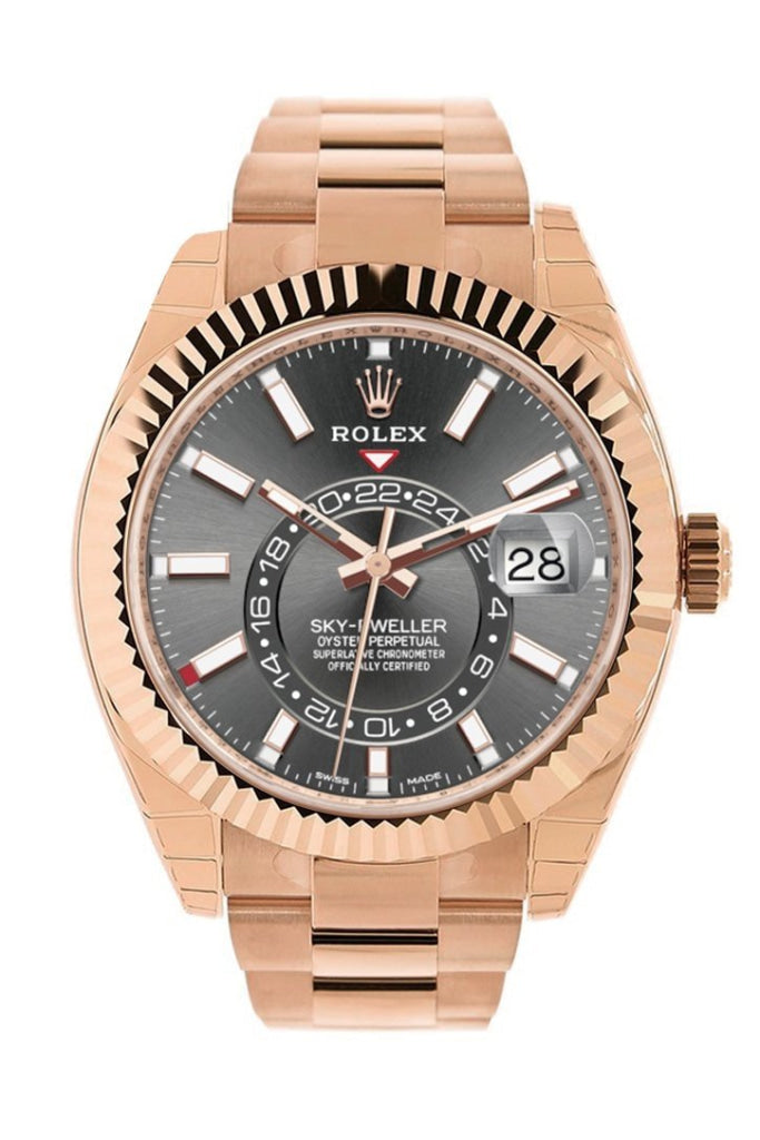ROLEX 326935 Sky Dweller Sundust Dial Rose Gold Men s Watch