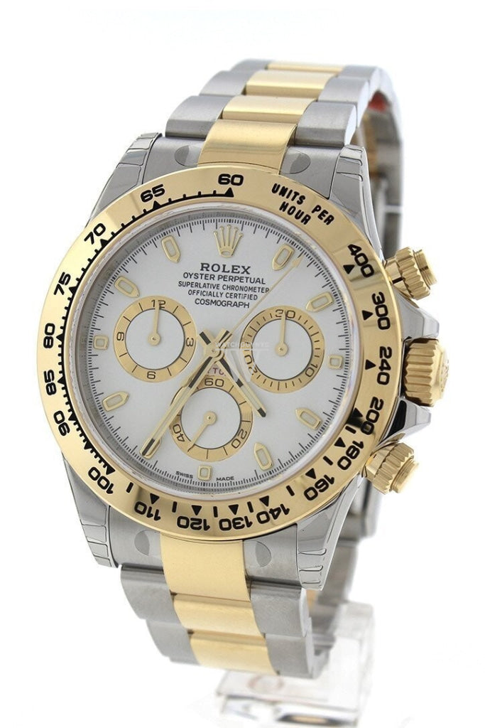 Rolex Cosmograph Daytona White Dial Stainless Steel And Gold Mens Watch 116503