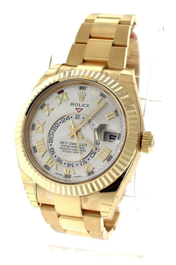 Rolex sky dweller silver outlet