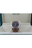 Rolex Day-Date 40 Chocolate Diagonal Motif Dial Fluted Bezel 18K Everose Gold President Automatic
