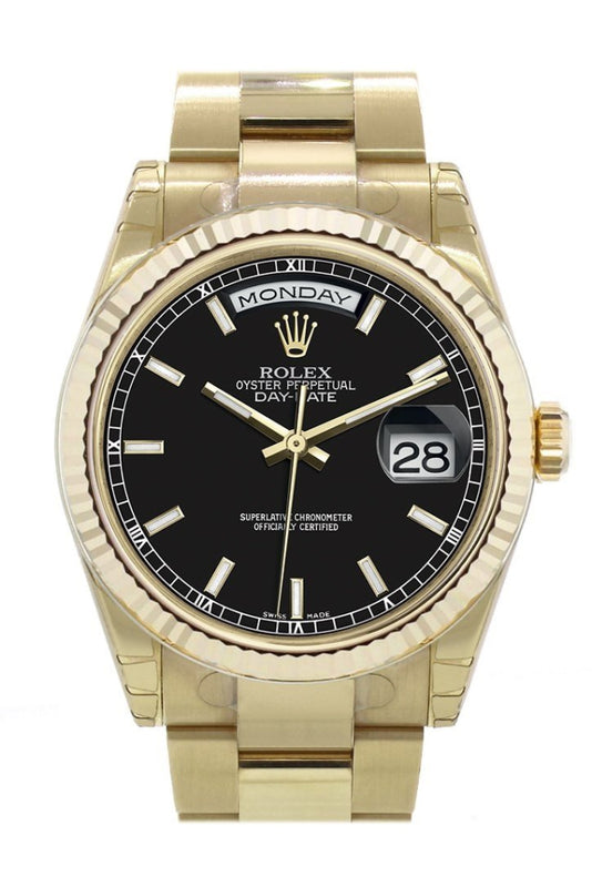 Day date sales rolex black dial