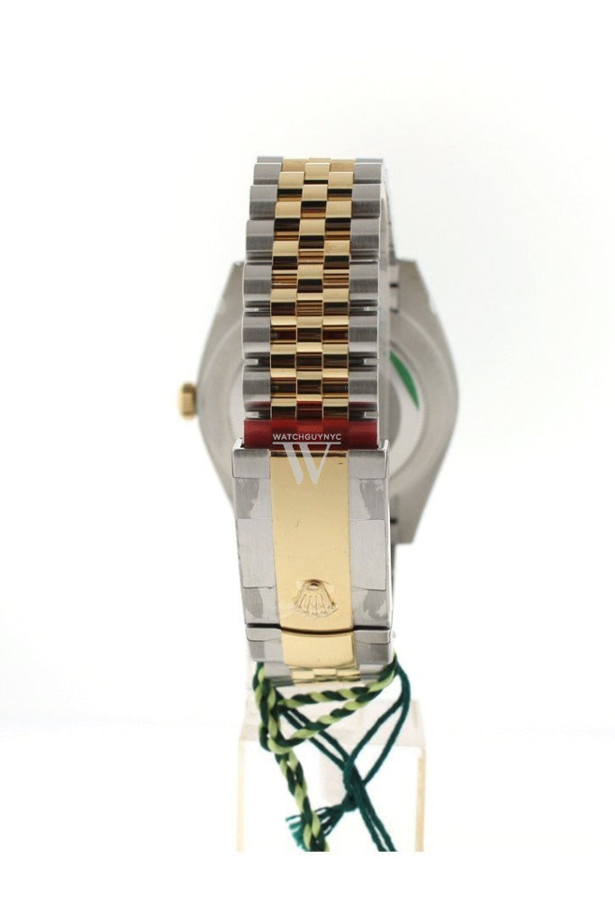 Rolex Datejust 41 Mother Of Pearl Diamond Dial Fluted Bezel 18K Yellow Gold Jubilee Mens Watch