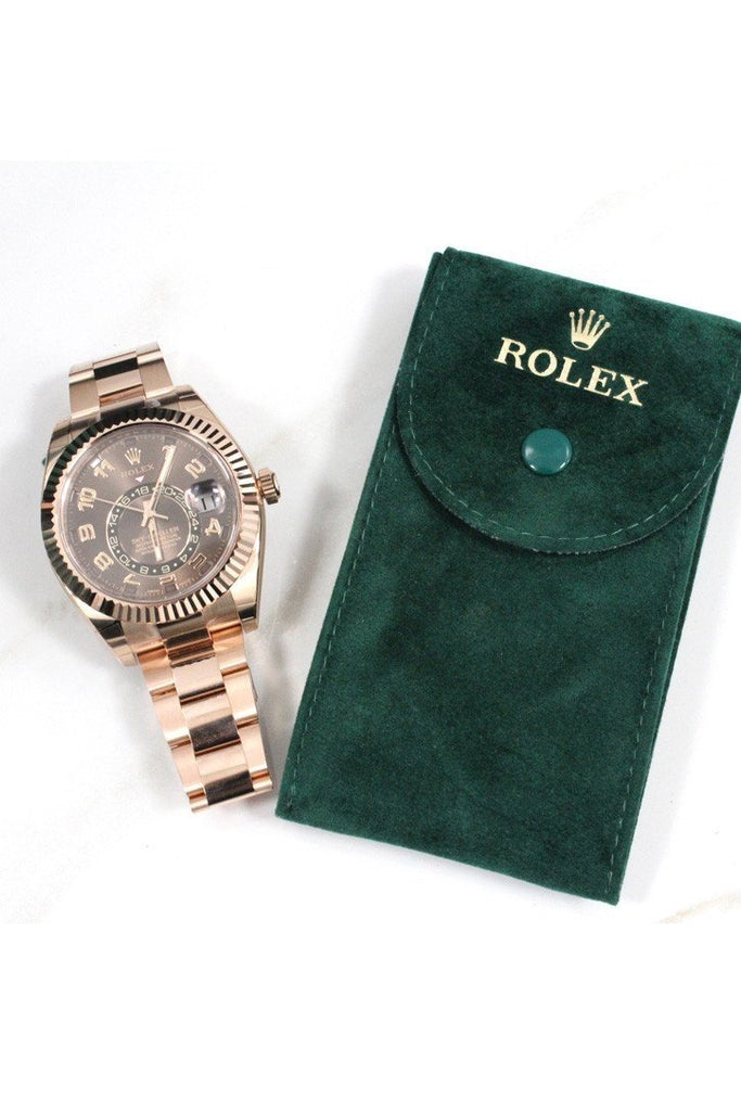 Rolex Sky-Dweller 42 Chocolate Dial Rose Gold Mens Watch 326935