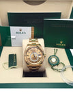 Rolex Sky-Dweller 42 Champagne Arabic Dial Yellow Gold Mens Watch 326938