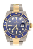 ROLEX Submariner Date 40 Blue Dial Gold and Steel Watch 116613LB 116613