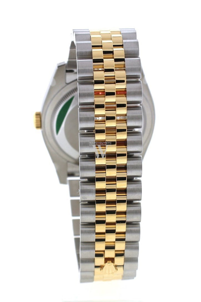 Rolex Datejust 36 Champagne-Colour Diamond Dial Fluted 18K Gold Two Tone Jubilee Watch 116233