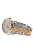 Rolex Datejust 36 Silver Jubilee Diamond Dial Fluted 18K Gold Two Tone Watch 116233