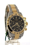 Rolex Cosmograph Daytona Black Dial Gold And Steel Mens Watch 116503