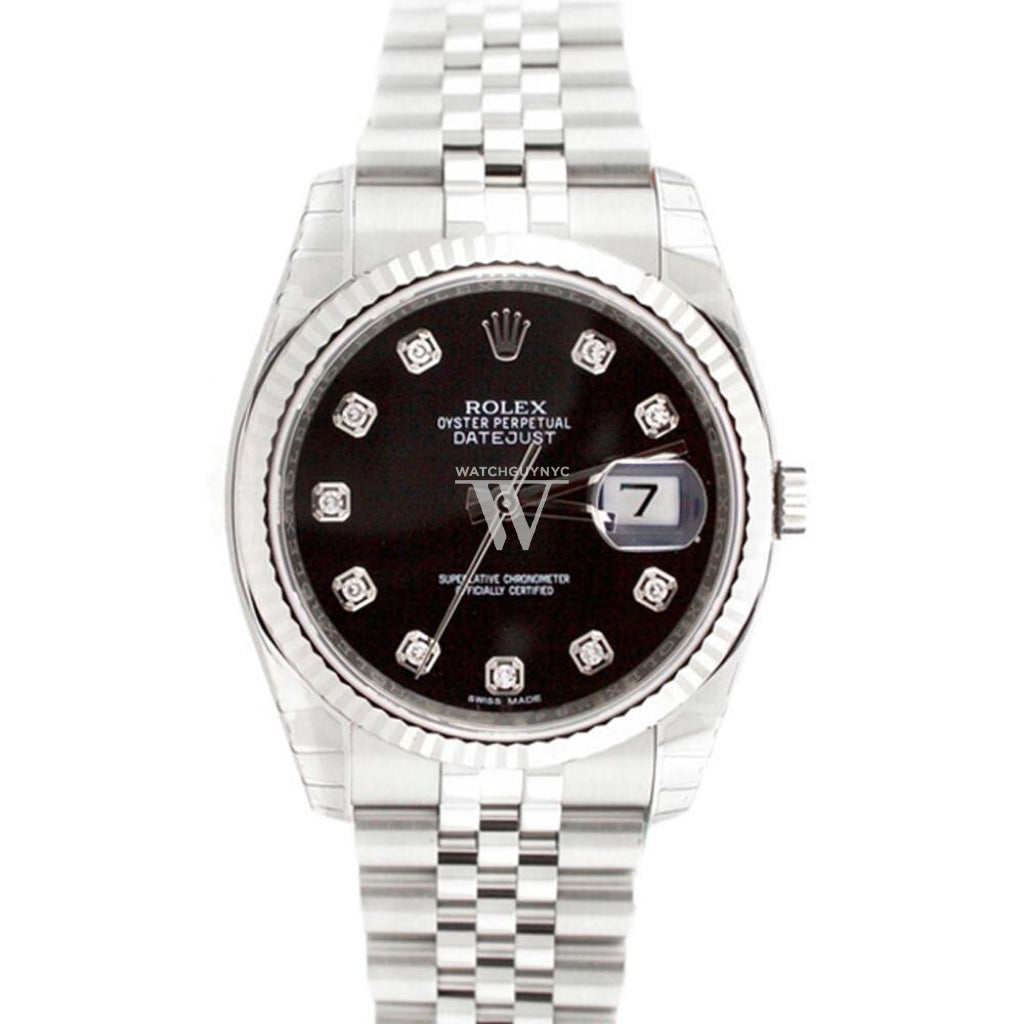 Mens rolex black clearance face