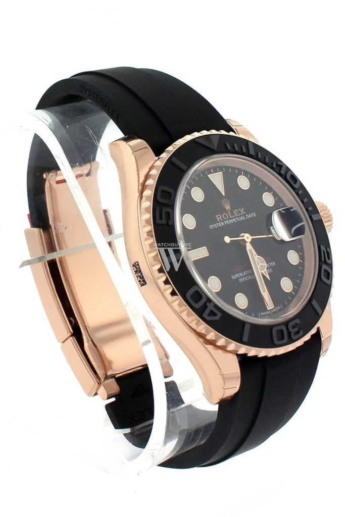 ROLEX 116655 YACHT MASTER 40 Black Dial 18k Rose Gold Mens Watch