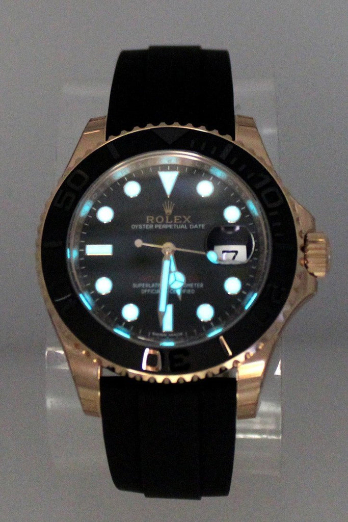 Rolex Yacht-Master 40 Black Dial 18K Rose Gold Mens Watch 116655