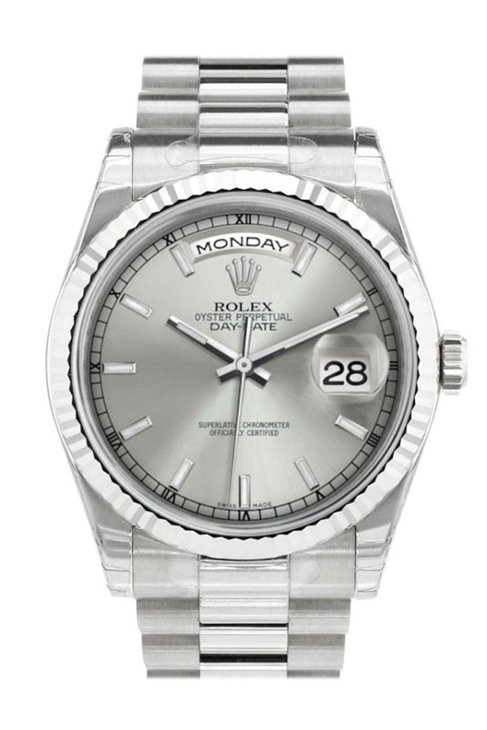 Rolex president day deals date white gold