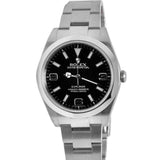 Rolex Explorer I 1 Black Dial Steel Mens Watch 214270