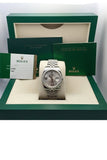 Rolex Datejust 36 Silver Floral Motif 2 Arab Dial Jubilee Mens Watch 116200