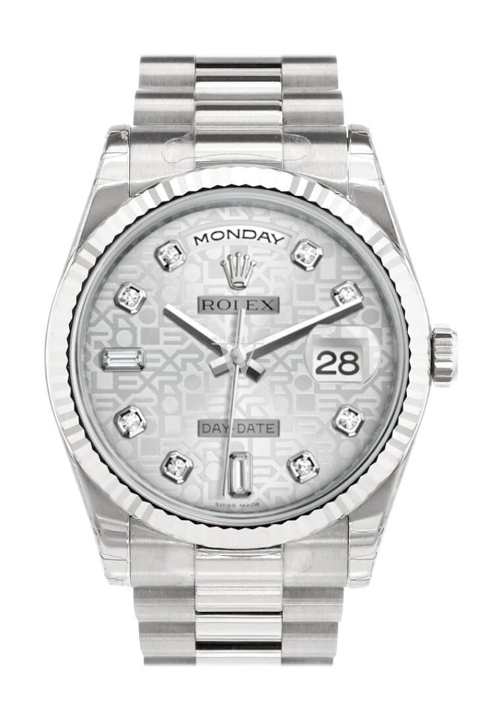 Rolex day sales date silver dial