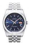 Rolex Datejust 36 Blue Dial Steel Mens Watch 116200 / None