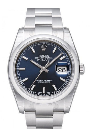 ROLEX 116200 Datejust 36 Blue Dial Stainless Steel Watch WatchGuyNYC