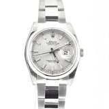 Rolex Datejust 36 Silver Index Dial Steel Mens Watch 116200