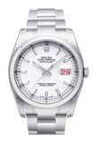 Rolex Datejust 36 White Dial Steel Mens Watch 116200 / None