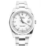 Rolex Datejust 36 White Dial Steel Mens Watch 116200